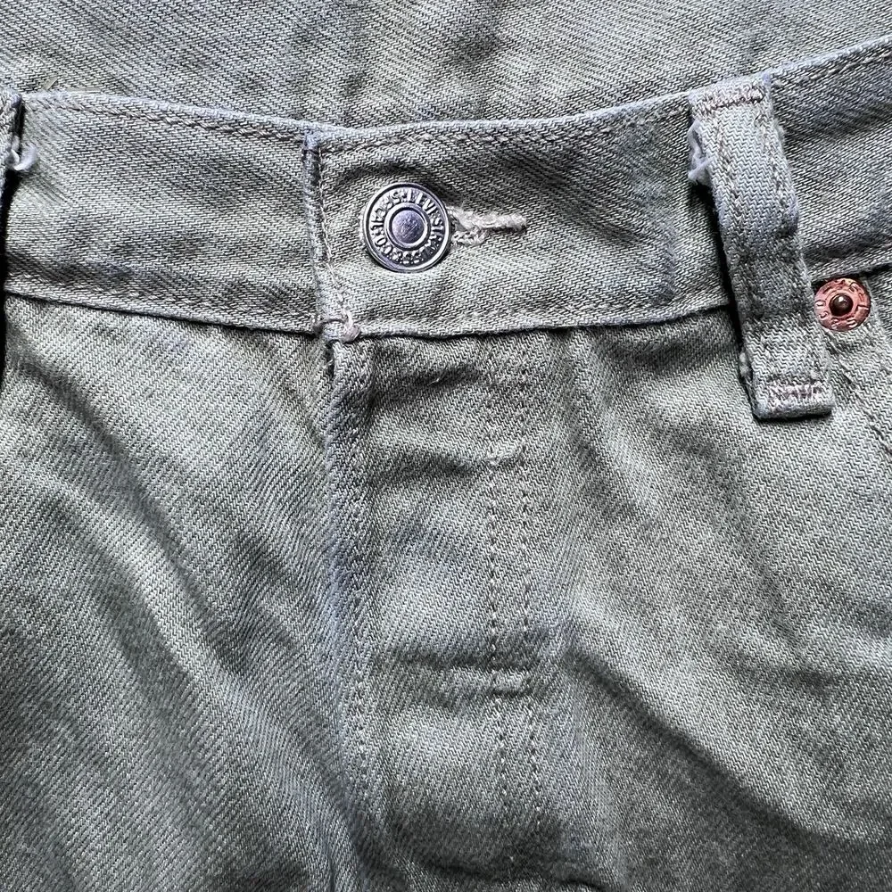 Levi’s Men’s 501 Jeans Button Fly Green W35 L36 Tagged Actual Inseam 32